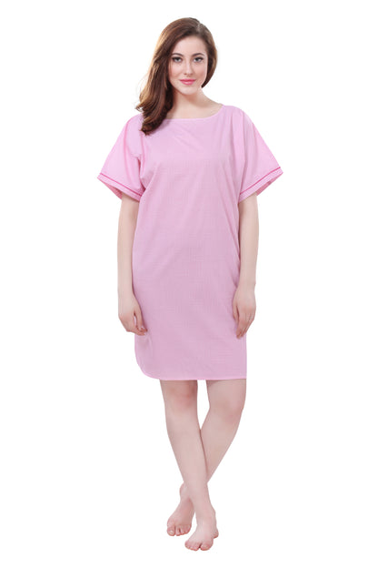 Pink Checkered Hospital Gown