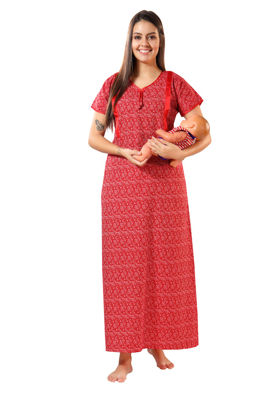 Hidden Zippers Feeding Nighty Red