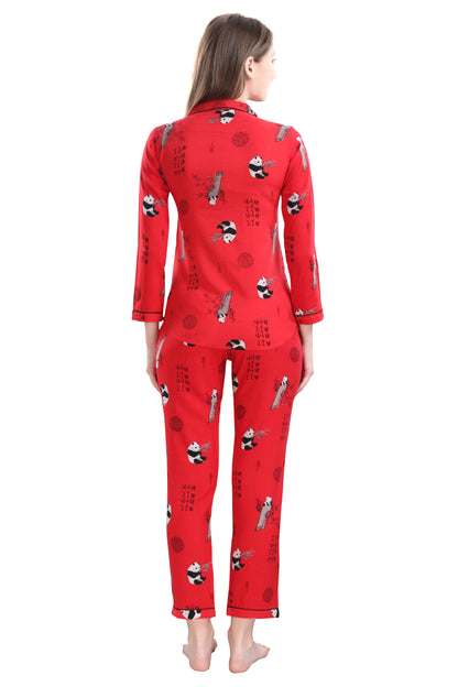 Pandarin Red - Panda Pajama Set