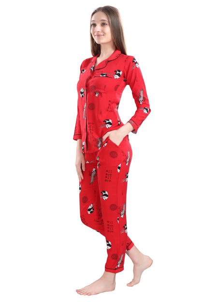 Pandarin Red - Panda Pajama Set