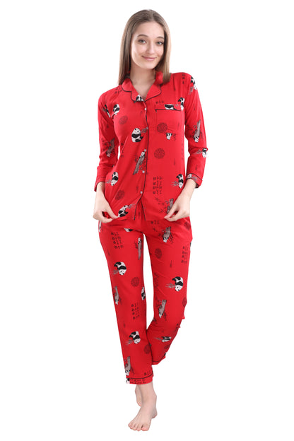 Pandarin Red - Panda Pajama Set
