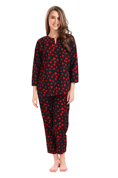 Red hearts Kurta set