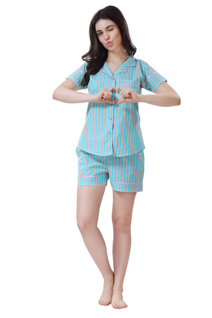 Candy Pinstripe Shorts Set