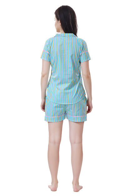 Candy Pinstripe Shorts Set